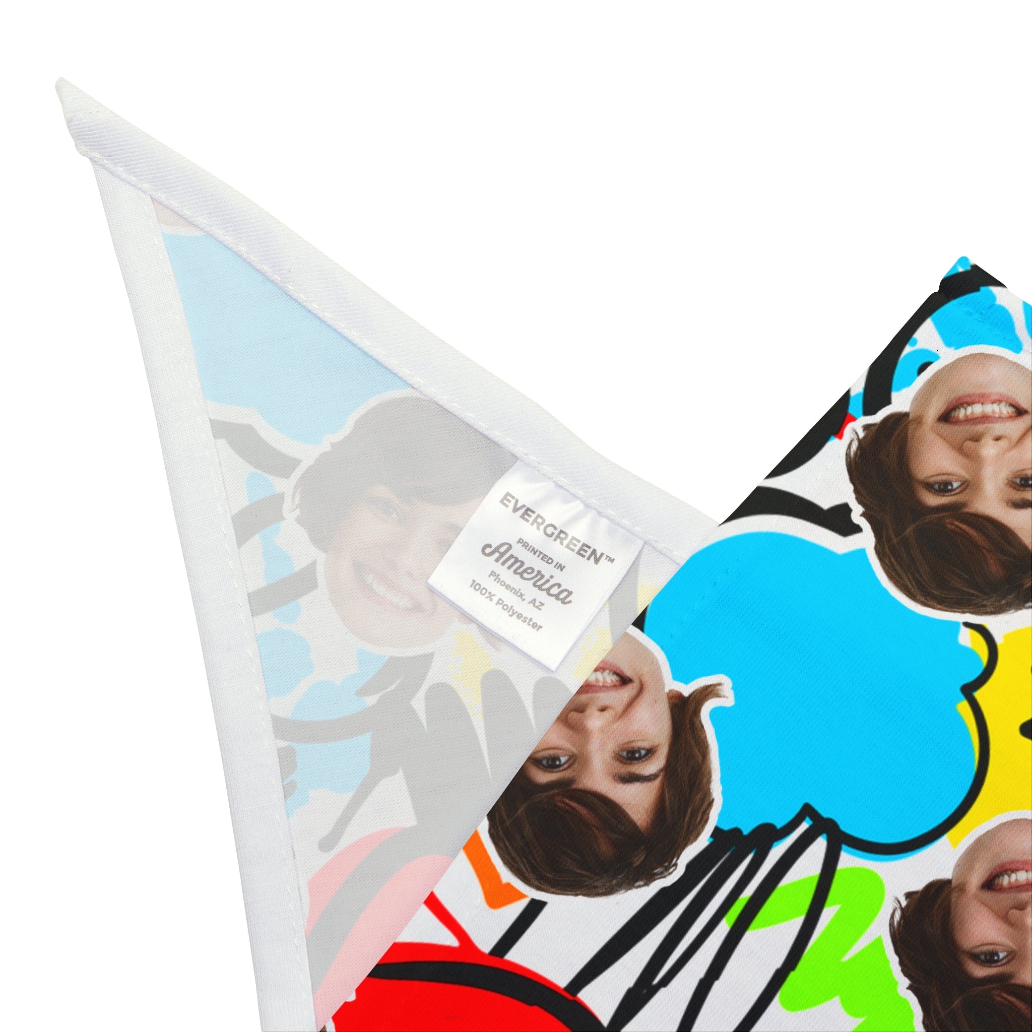 CUSTOM FACE Pet Bandana. Cartoon Graffiti Print. Match Your Best Friend!