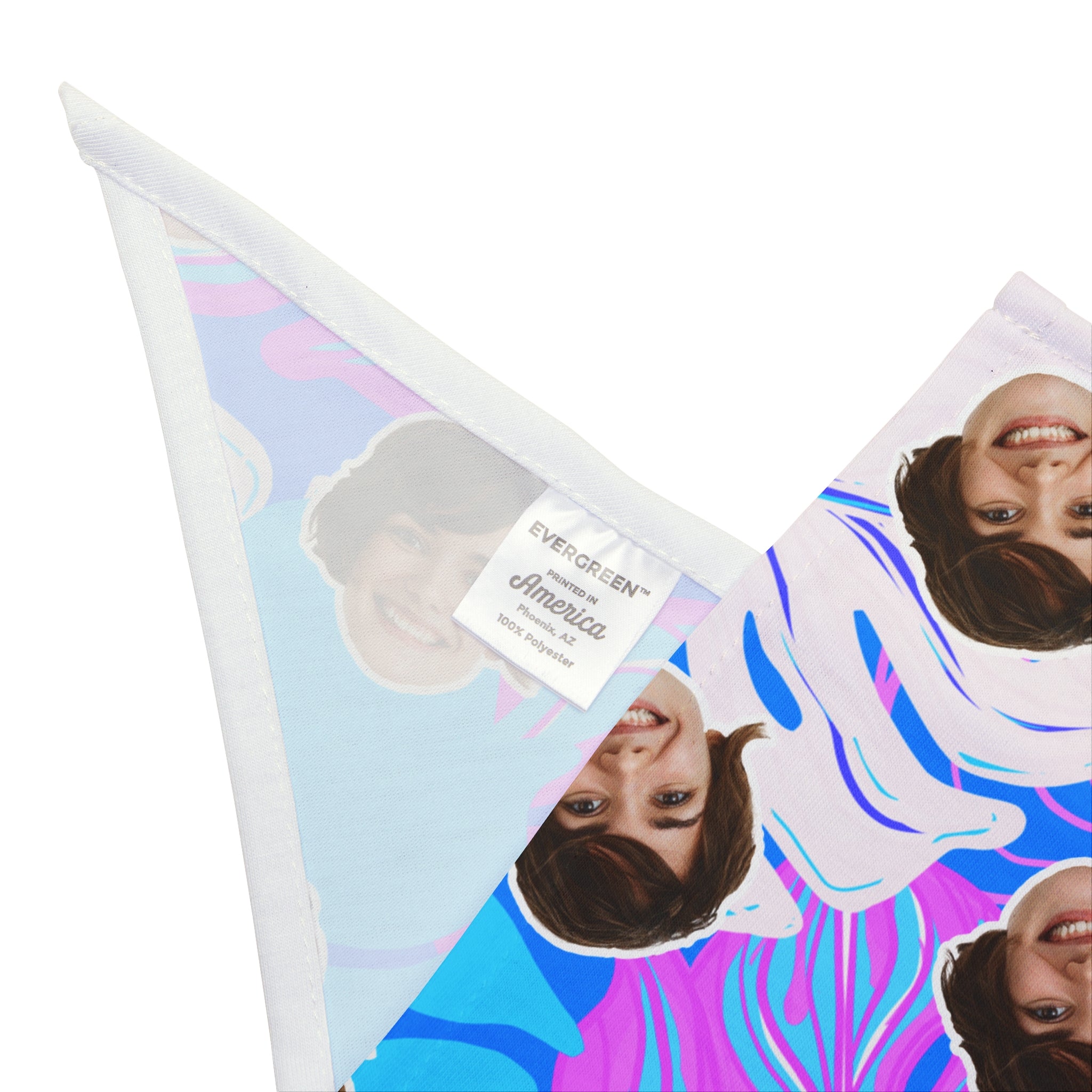 CUSTOM FACE Pet Bandana. Vibrant Flora Print. Match Your Best Friend!