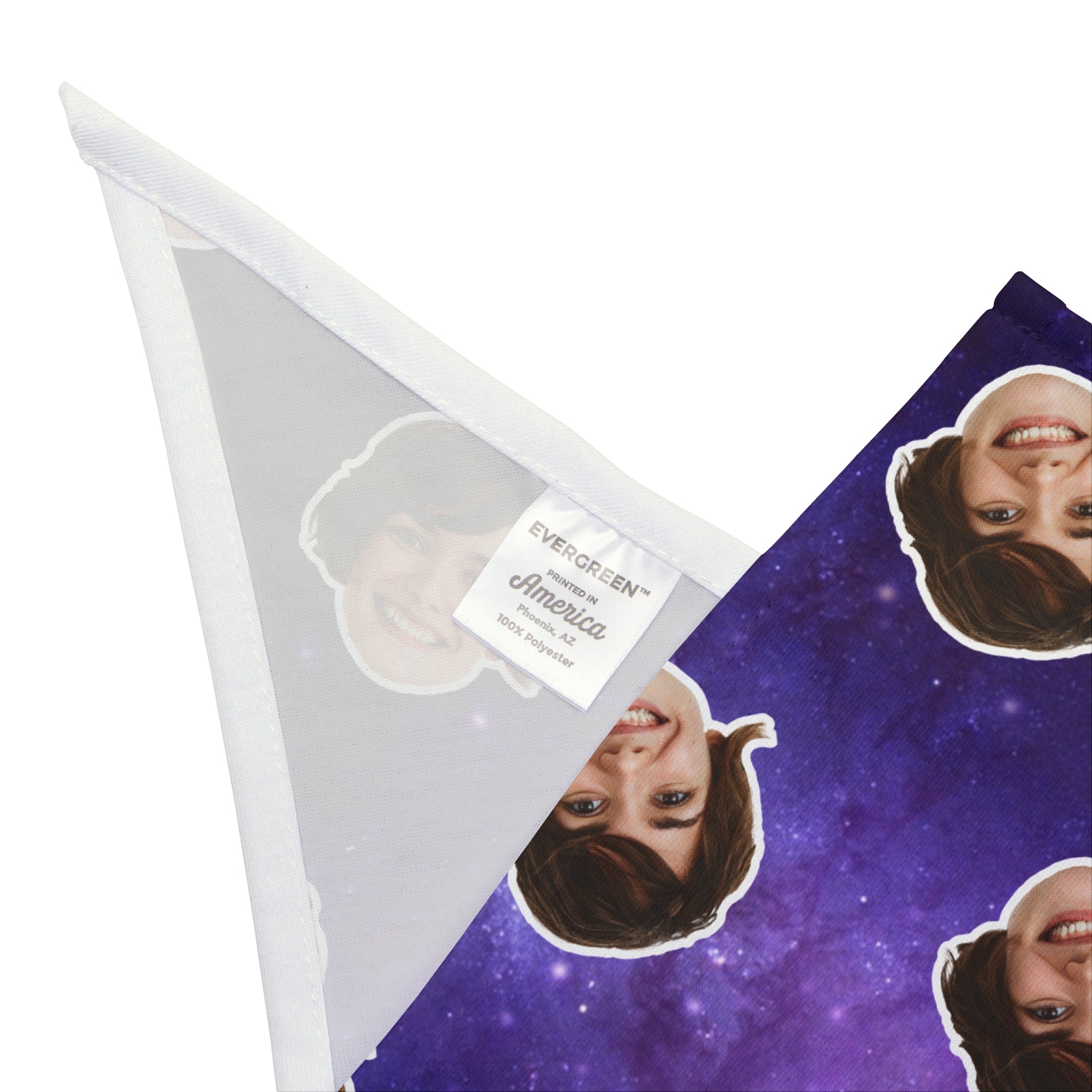 CUSTOM FACE Pet Bandana. Space Galaxy Print. Match Your Best Friend!
