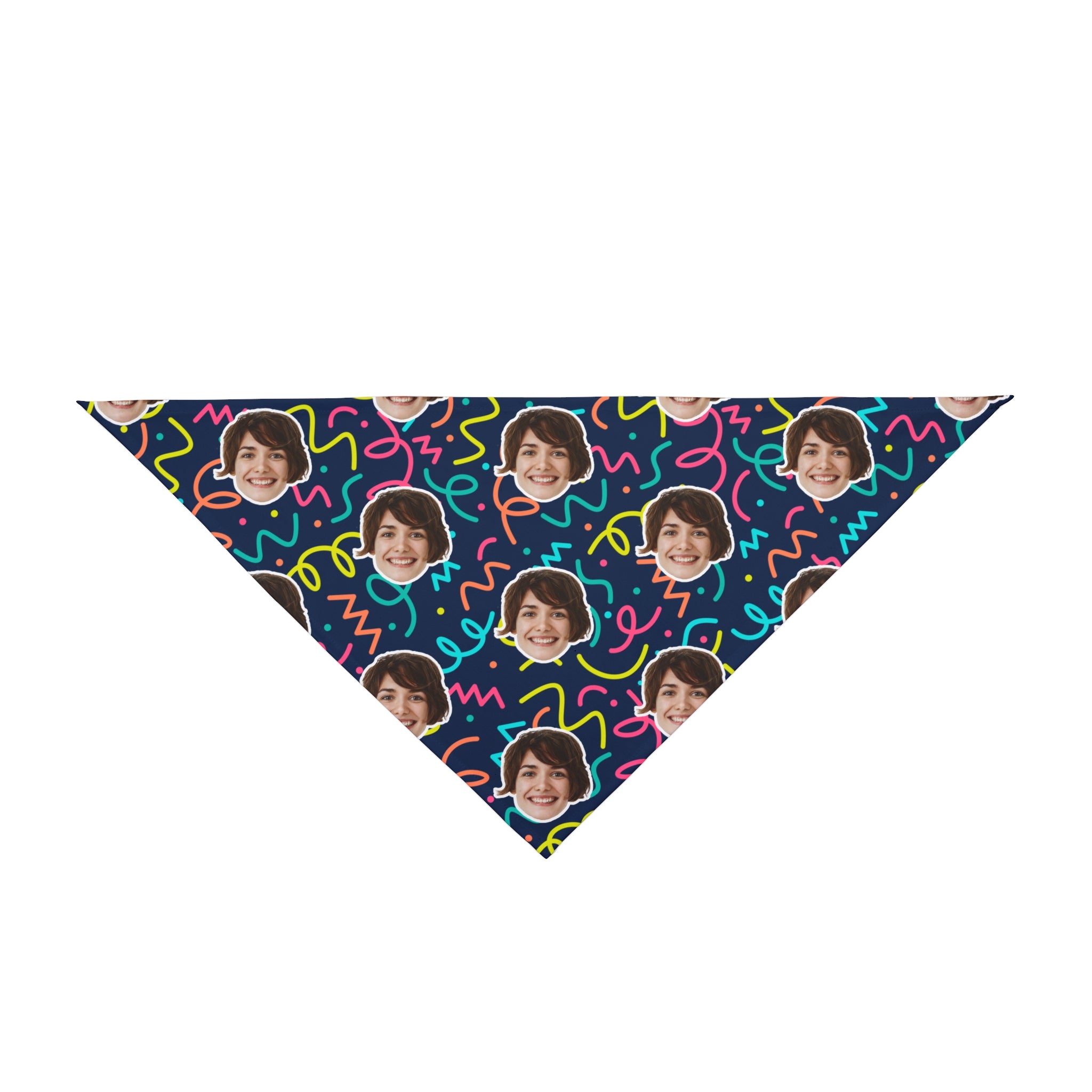 CUSTOM FACE Pet Bandana. Arcade Pop Print. Match Your Best Friend!