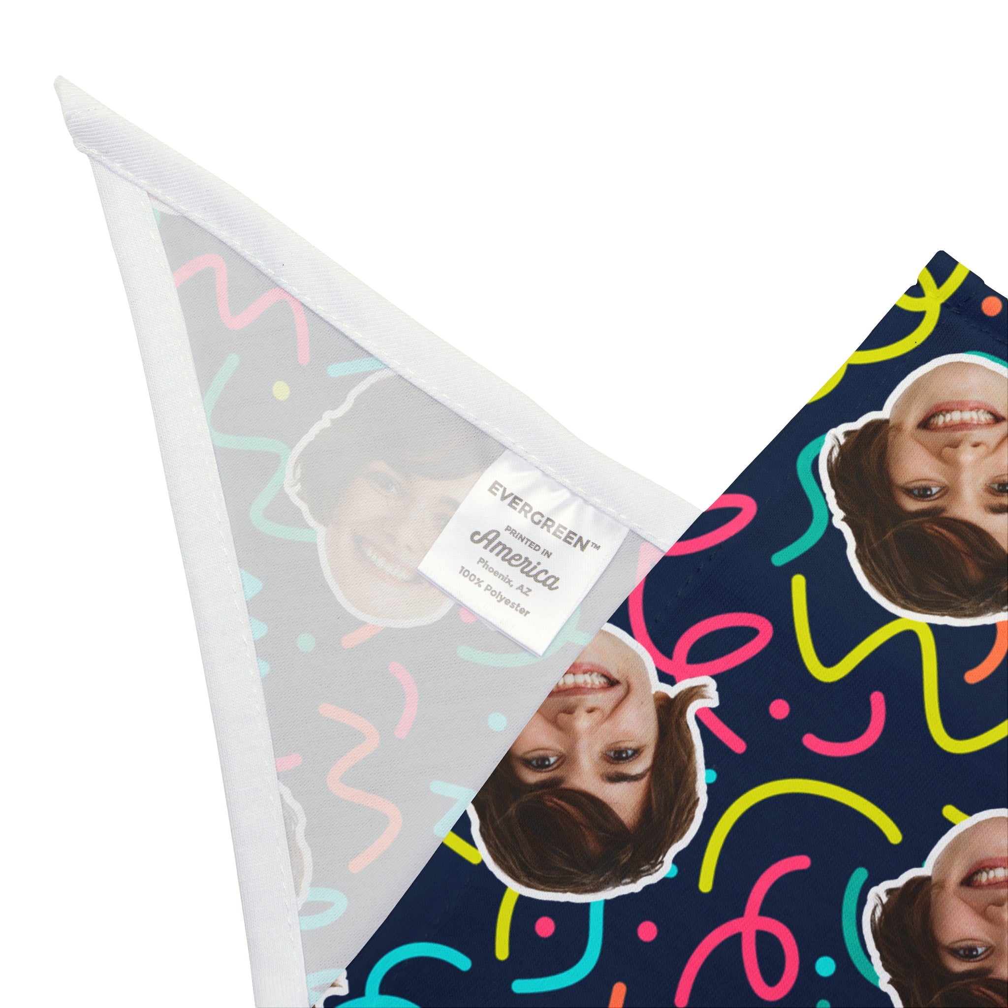 CUSTOM FACE Pet Bandana. Arcade Pop Print. Match Your Best Friend!