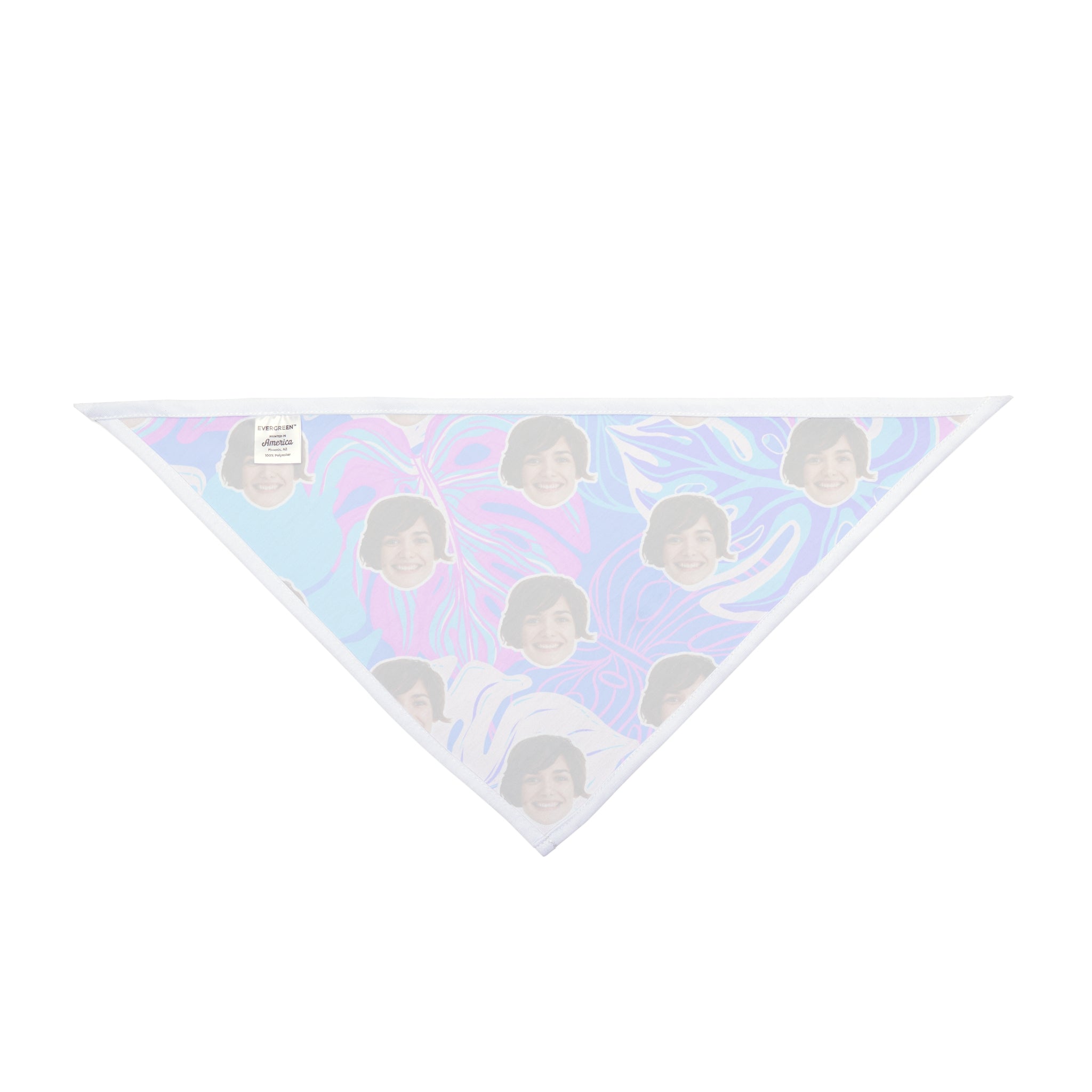 CUSTOM FACE Pet Bandana. Vibrant Flora Print. Match Your Best Friend!
