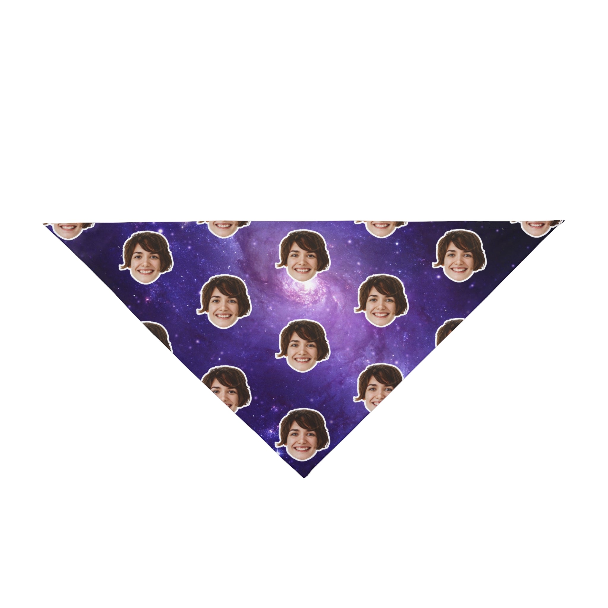CUSTOM FACE Pet Bandana. Space Galaxy Print. Match Your Best Friend!